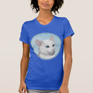 Camiseta Pintura de Gatos Brancos - Arte de Gato Original B