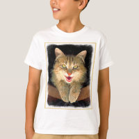 Pintura de Gatos Loucos - Arte de Gato Original Bo