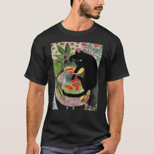 Camiseta Pintura de gatos Peixes Artísticos Gráfico