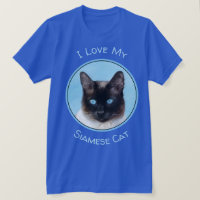 Pintura de Gatos Siameses - Arte de Gato Original 