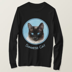 Camiseta Pintura De Gatos Siameses - Arte De Gato Original