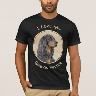 Camiseta Pintura de Gordon Setter - Arte de Cachorro Origin