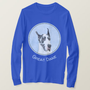 Camiseta Pintura de Great Dane (Harlequin) - Arte de Cão O