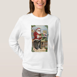 Camiseta Pintura de GreetingSanta do Natal