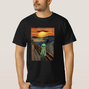 Camiseta Pintura de Gritar Alienígena