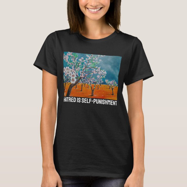 Camiseta Pintura de Huerto de Almendros por Alfred Fox (Frente)