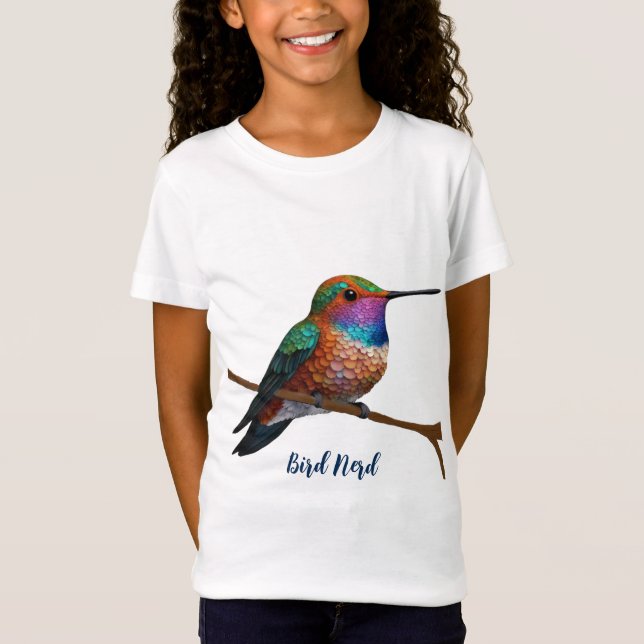 Camiseta Pintura de Hummingbird de Vibrant Allen (Frente)