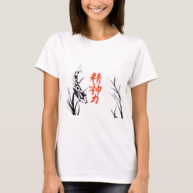 Camiseta Pintura de Inspiração Koi Japonesa (Frente)