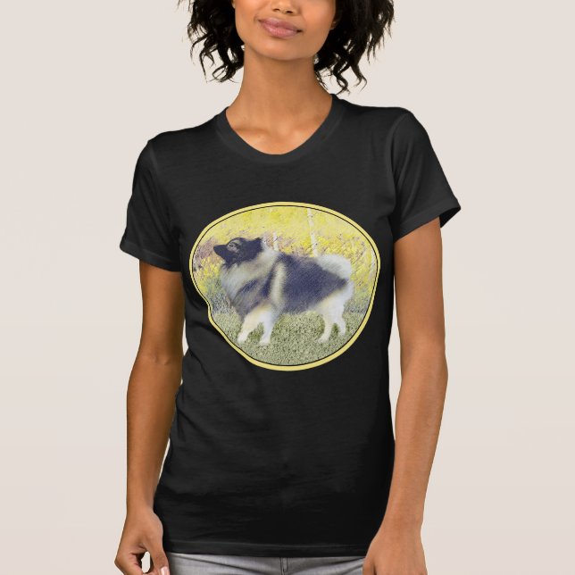 Camiseta Pintura de Keeshond Aspen - Arte de Cachorro Origi (Frente)