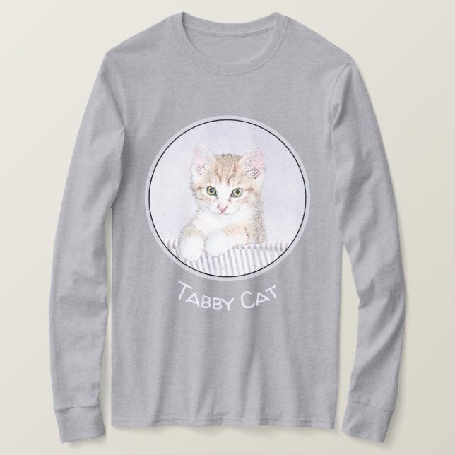 Camiseta Pintura de Kitten Orange Tabby - Arte Original par (Frente do Design)