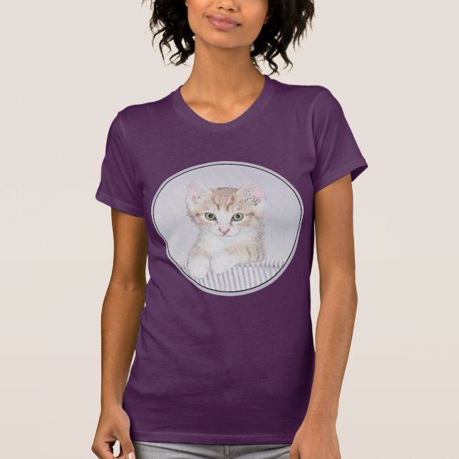 Camiseta Pintura de Kitten Orange Tabby - Arte Original par (Frente)