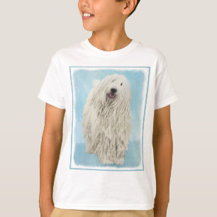 Camiseta Pintura de Komondor - Arte Original de Cachorro Fo