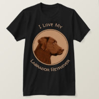 Pintura de Labrador Retriever (Chocolate) - Arte C