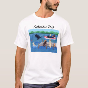 Camiseta Pintura de Labradores do Lake Fun