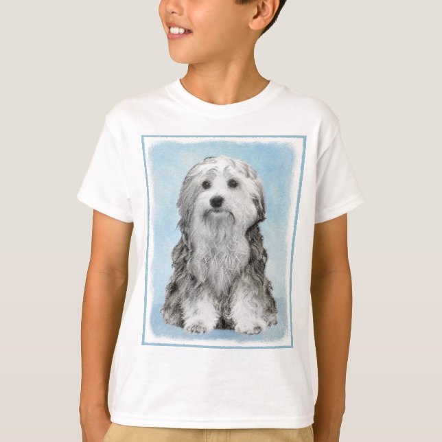 Camiseta Pintura De Lowchen - Arte De Cachorro Original Cus (Frente)
