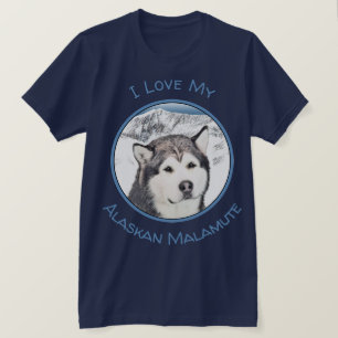 Camiseta Pintura de Malamute no Alasca - Arte de Cachorro O