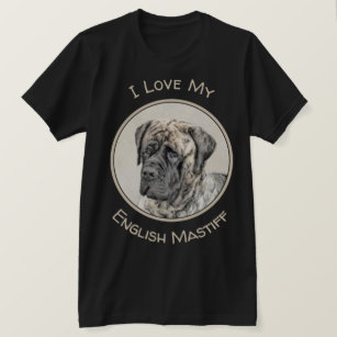 Camiseta Pintura de Mastiff Inglês (Brindle) - Arte Canina