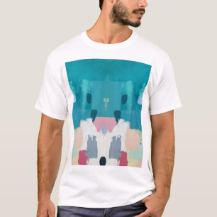 Camiseta pintura de óleo de abstrato, textura colorida.