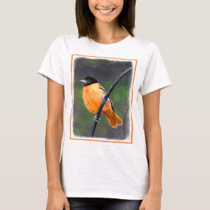 Camiseta Pintura de Oriole - Arte Original para Pássaros