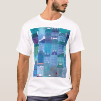 Pintura de paisagem urbana moderna do Blues de Par