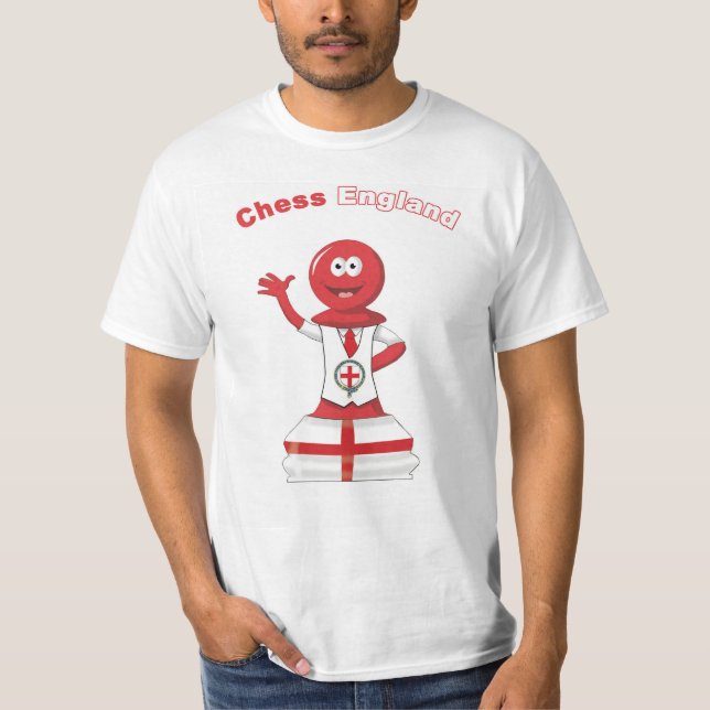 CAMISETA PINTURA DE PALHEIRO DO CHESS ENGLAND, DE HOMENS (Frente)