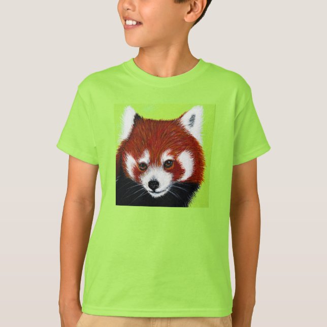 Camiseta Pintura de Panda Vermelho (Frente)