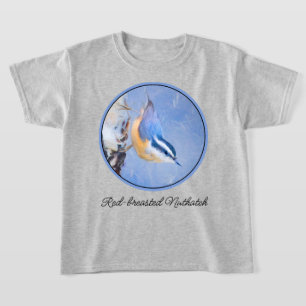 Camiseta Pintura De Pássaros Original De Raça Vermelha