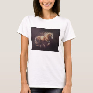 Camiseta Pintura De Pastel De Cavalo Corrente