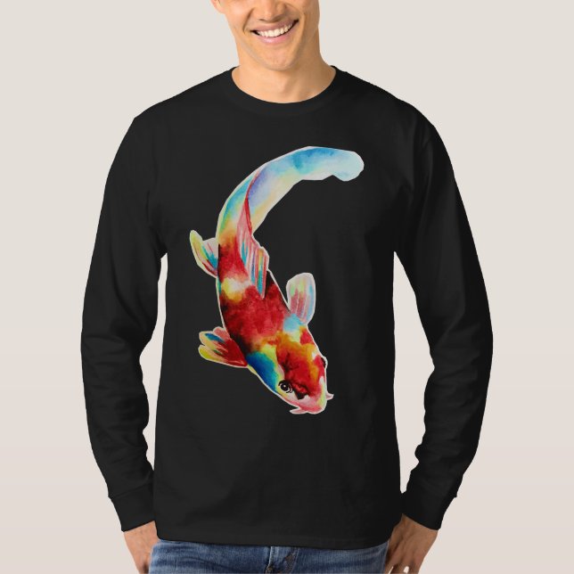 Camiseta Pintura de Peixes Koi (Frente)