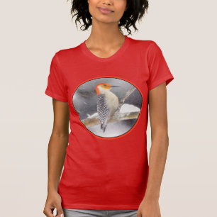 Camiseta Pintura De Pica-Pau De Belém Vermelho - Arte De Pá