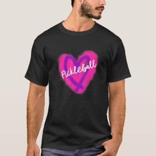 Camiseta Pintura de Picles Grafite Estilo de Rua Coração