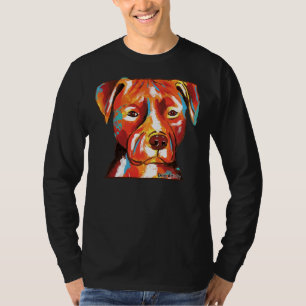 Camiseta Pintura de Pitbull Terrier