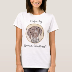 Camiseta Pintura de Ponta em Baixo Alemão - Arte Canina
