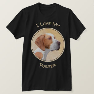 Camiseta Pintura de Ponteiro - Arte de Cão Original Bonita