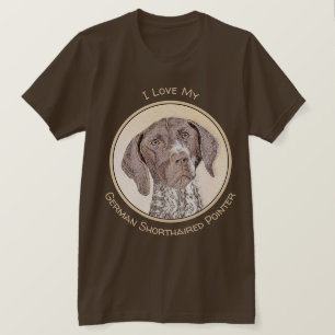 Camiseta Pintura de ponteiro em branco alemão - Arte origin