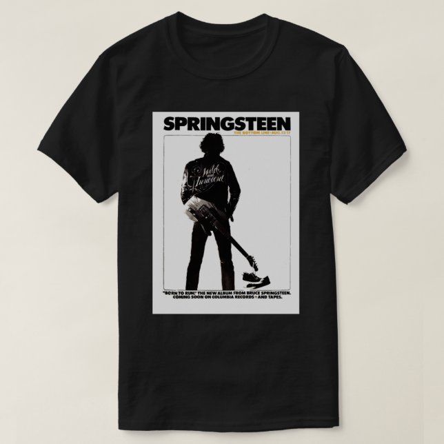 Camiseta Pintura de Poster do concerto Springsteen em 1975. (Frente do Design)