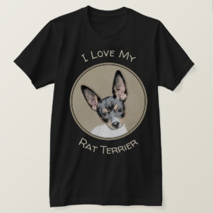 Camiseta Pintura de Rat Terrier - Arte de Cachorro Original