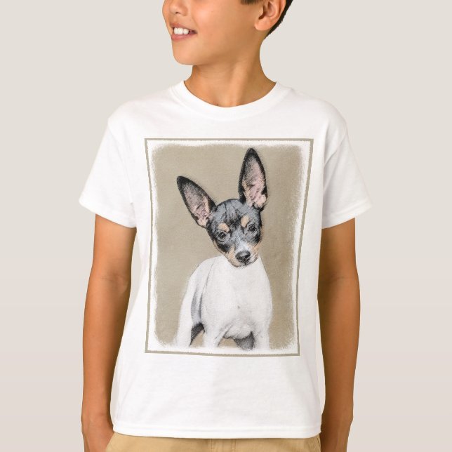 Camiseta Pintura de Rat Terrier - Arte de Cachorro Original (Frente)