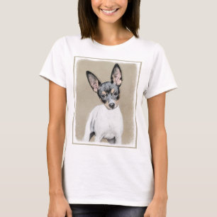 Camiseta Pintura de Rat Terrier - Arte de Cachorro Original
