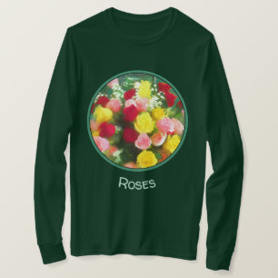 Camiseta Pintura de Rose Bouquet - Arte Flor Original Custa