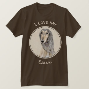 Camiseta Pintura de Saluki (jovem corça) - arte original