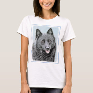 Camiseta Pintura de Schipperke - Arte de Cachorro Original