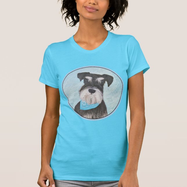 Camiseta Pintura de Schnauzer (Miniatura) - Cachorro Origin (Frente)