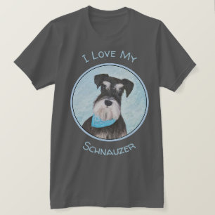 Camiseta Pintura de Schnauzer (Miniatura) - Cachorro Origin