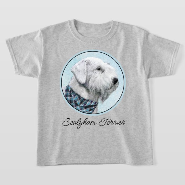 Camiseta Pintura de Sealyham Terrier - Arte de Cachorro Ori (Postura )