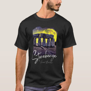 Camiseta Pintura De Stonehenge Inglaterra Lembrança Stonehe