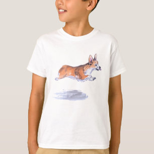 Camiseta Pintura de sumário de voo Corgi