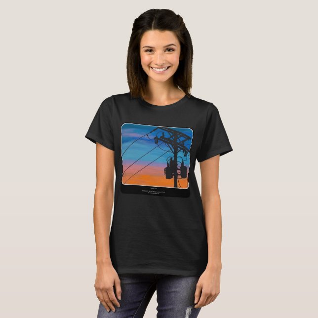 Camiseta Pintura de "Sunset Hum" em uma (Frente Completa)