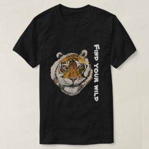 Camiseta Pintura de Tigre, olhando para a câmera personaliz