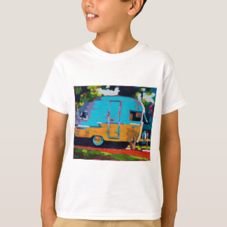Camiseta Pintura de Trailer de Camping - Presente para Aman
